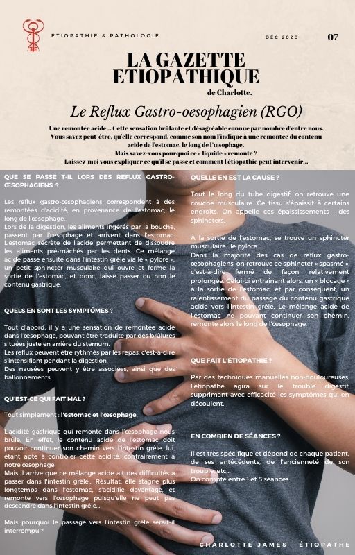 07 - Reflux gastro-oesophagien - Remontées acides - Charlotte James - Etiopathe var alpes-maritimes